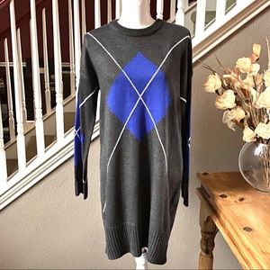 RD Argyle Knit Sweater Dress